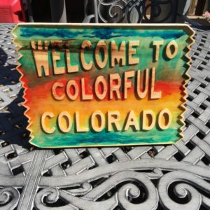 Colorful Colorado Carved Sign