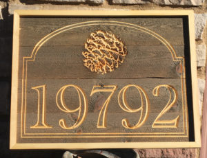 Address Sign from Recycled Materials